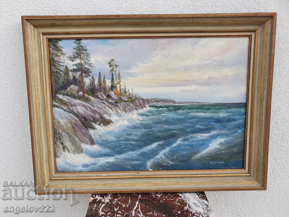 Авторска картина с маслени бои върху фазер!!!