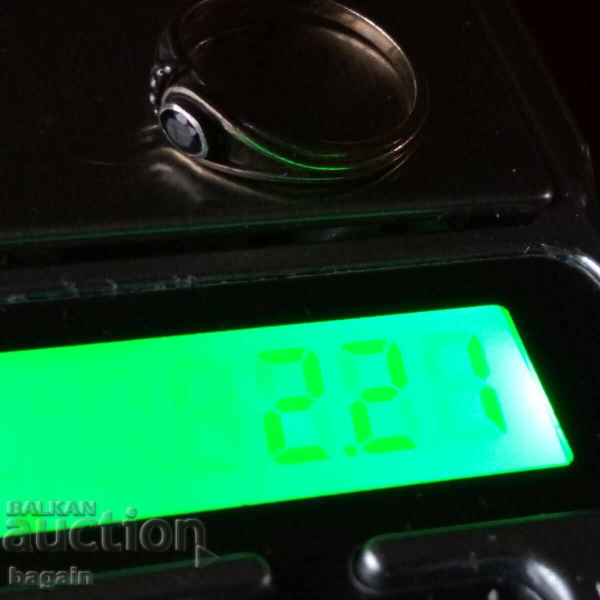 Аукцион Сребърен пръстен със сапфир и позлата. Аукцион Сребърен пръстен със сапфир и позлата.