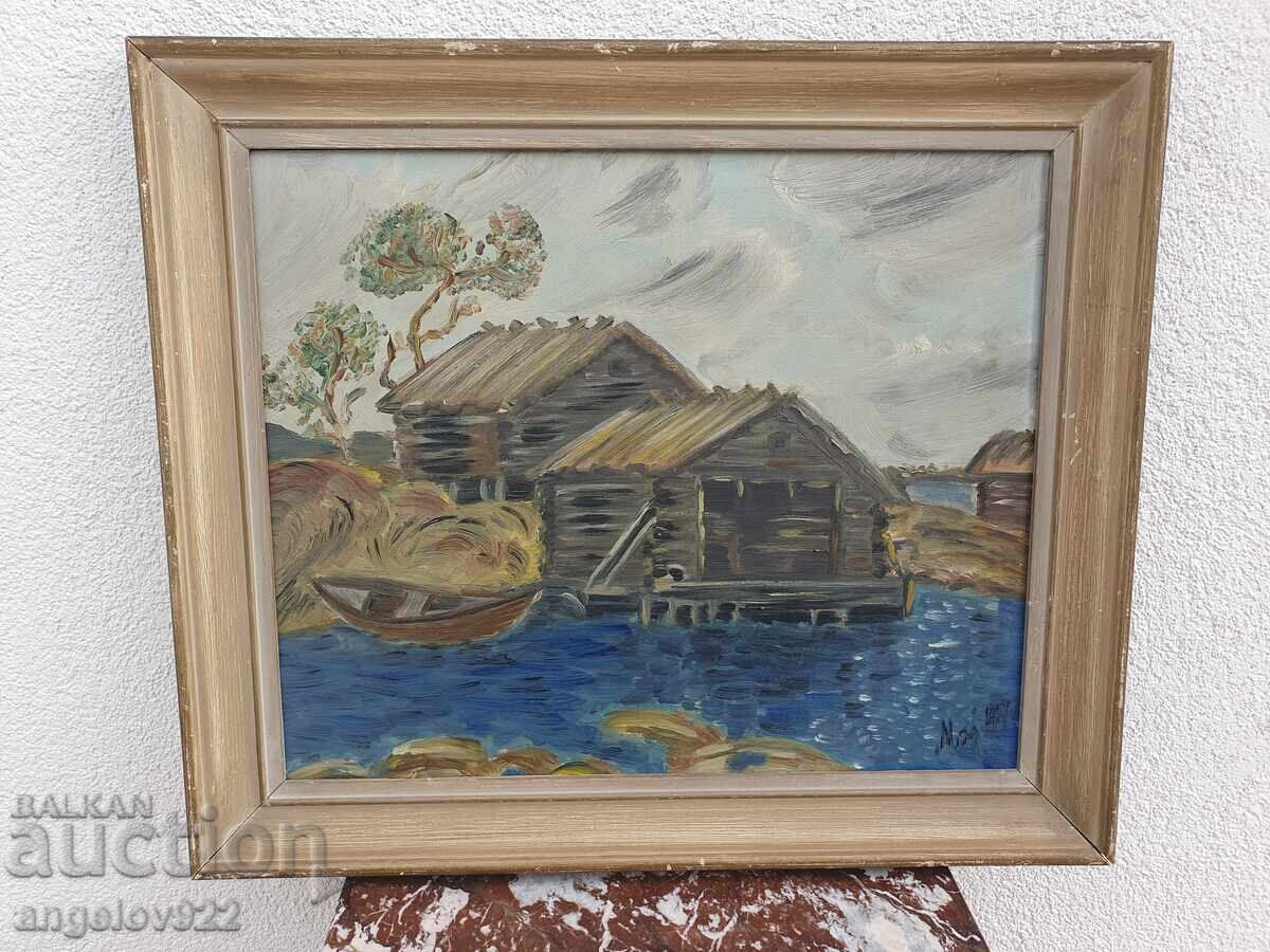 Авторска картина с маслени бои върху фазер!!! с цена € 0.01 | 0.02 лв.