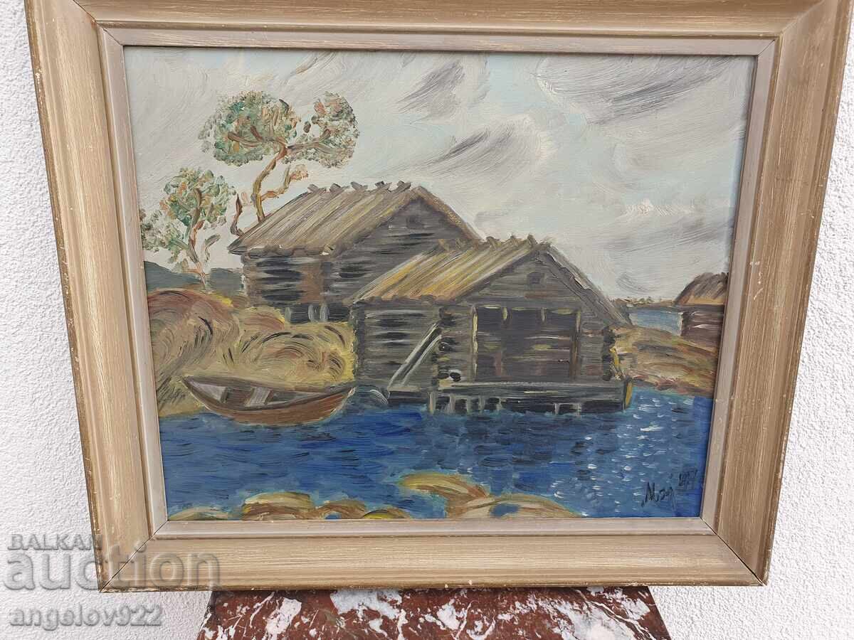 Доставка на Авторска картина с маслени бои върху фазер!!!