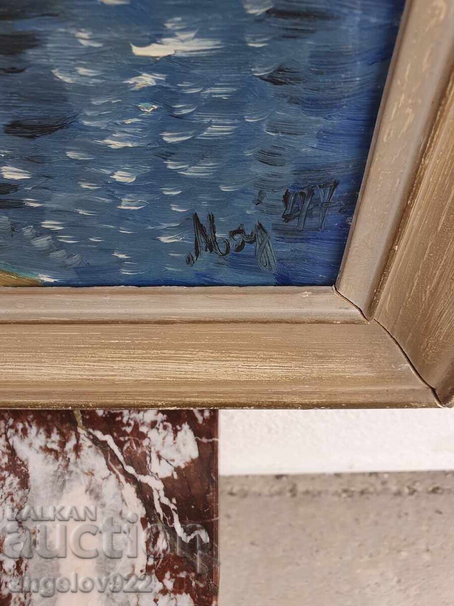 Авторска картина с маслени бои върху фазер!!! - 6