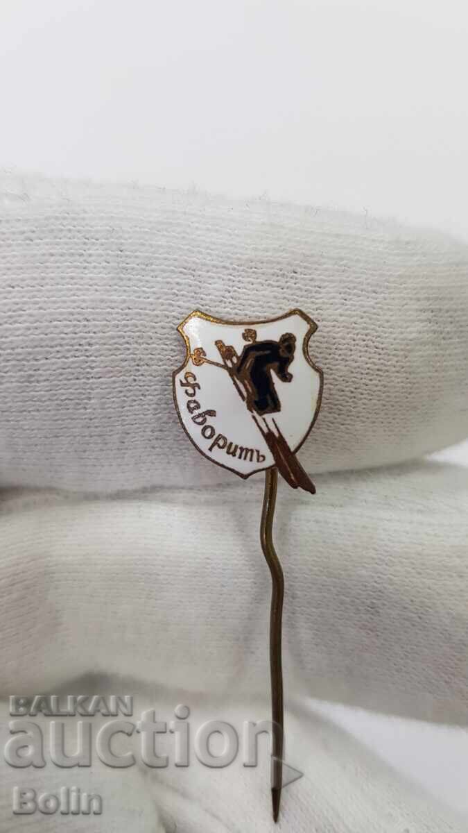 Σπάνιο τσαρικό σήμα, κονκάρδα "Φαβορίτ" Σκι, Σπορ Σπάνιο τσαρικό σήμα, κονκάρδα "Φαβορίτ" Σκι, Σπορ