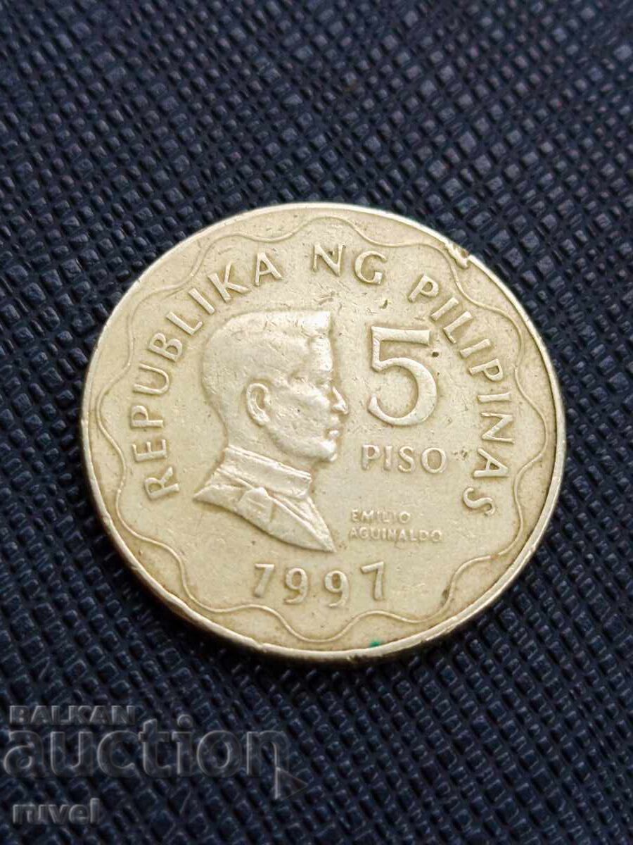 Philippines 5 pesos, 1997 Philippines 5 pesos, 1997