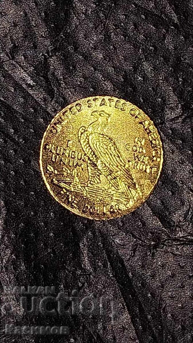 Gold American Rare Coin 5 Dollars 1909! - 5 Gold American Rare Coin 5 Dollars 1909! - 5