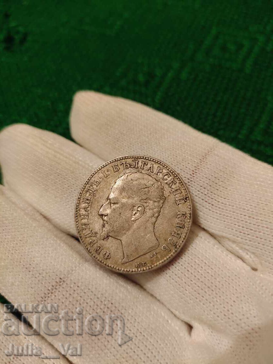 2 Leva from 1894 BZC - 4 from 0.01 Cent. - Silver - 5