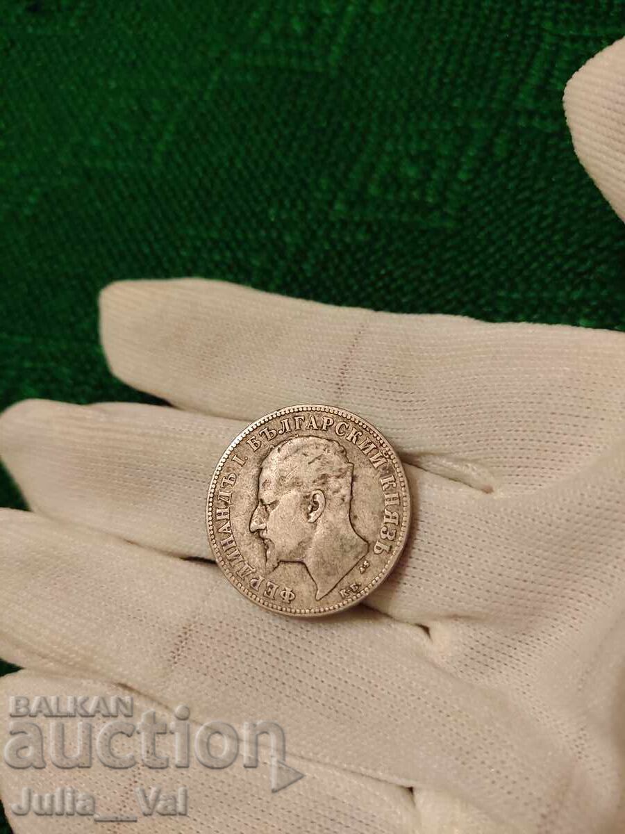 2 Leva from 1894 BZC - 6 from 0.01 cent. - Silver - 5