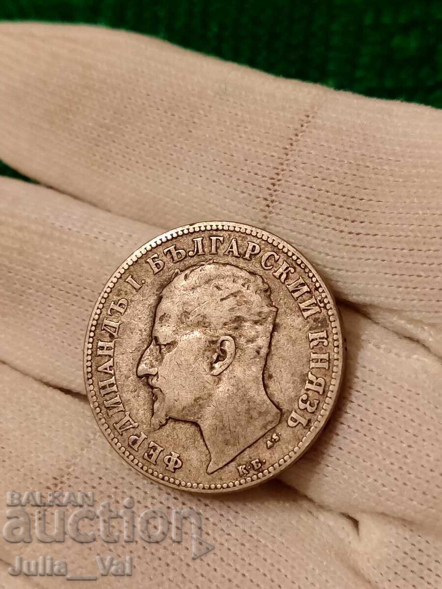 2 Leva from 1894 BZC - 6 from 0.01 cent. - Silver - 6