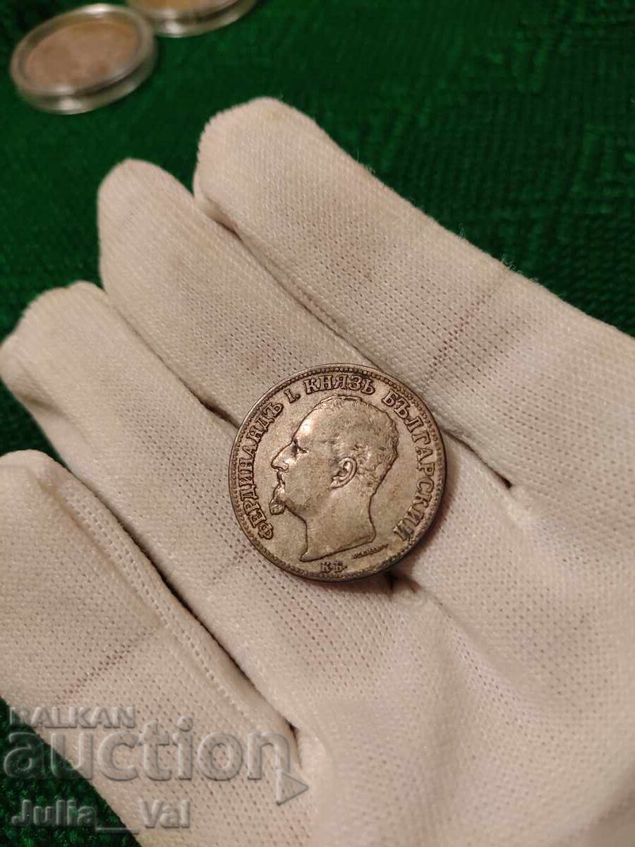 Livrarea 2 leva din 1891 BZTS - 1 de la 0,01 cenți. - Argint Livrarea 2 leva din 1891 BZTS - 1 de la 0,01 cenți. - Argint