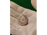 2 leva din 1891 BZTS - 1 de la 0,01 cenți. - Argint