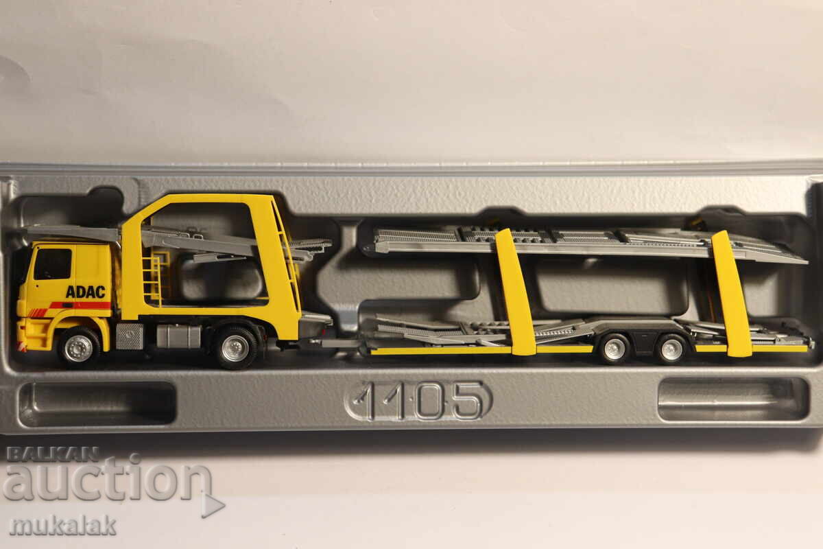 Auction HERPA 1:87 H0 MERCEDES ADAC Car Transporter Truck Model Auction HERPA 1:87 H0 MERCEDES ADAC Car Transporter Truck Model