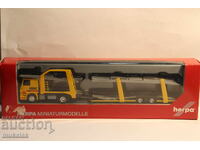 HERPA 1:87 H0 MERCEDES ADAC Car Transporter Truck Model