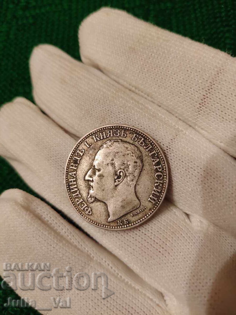 Παράδοση 2 leva του 1891 g. BZTS - 2 από 0,01 σεντ. - Ασήμι