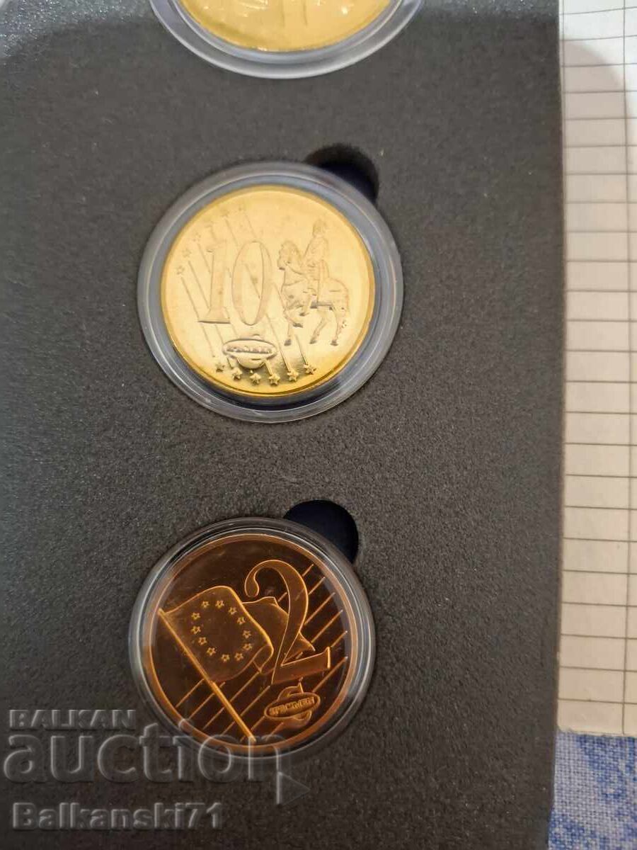 Swedish Euro Trial Coins 2004 - 7 Swedish Euro Trial Coins 2004 - 7