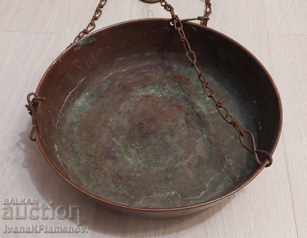 Licitație Cântar balanță retro, alamă și bronz pentru colecționari