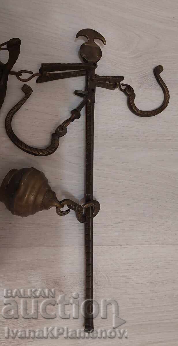 Cântar balanță retro, alamă și bronz pentru colecționari - 5
