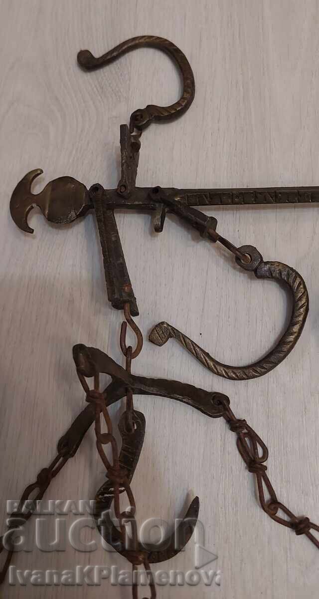 Cântar balanță retro, alamă și bronz pentru colecționari - 6