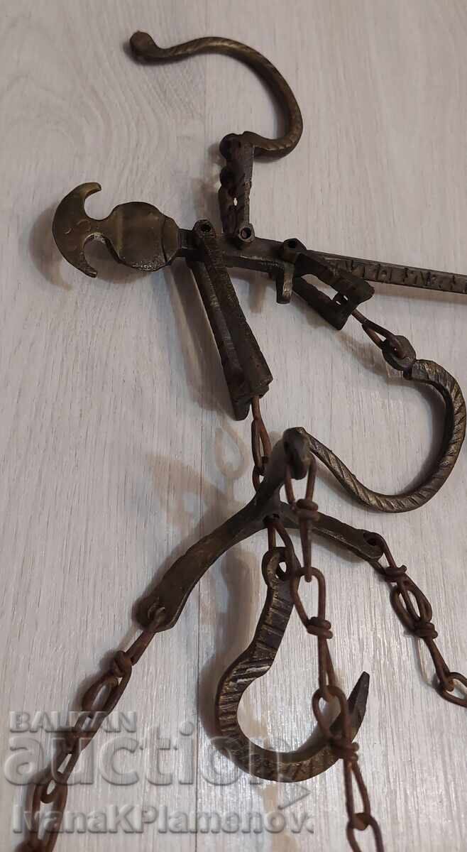 Cântar balanță retro, alamă și bronz pentru colecționari - 7