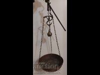 Vintage balance scale, brass and copper, for collectors