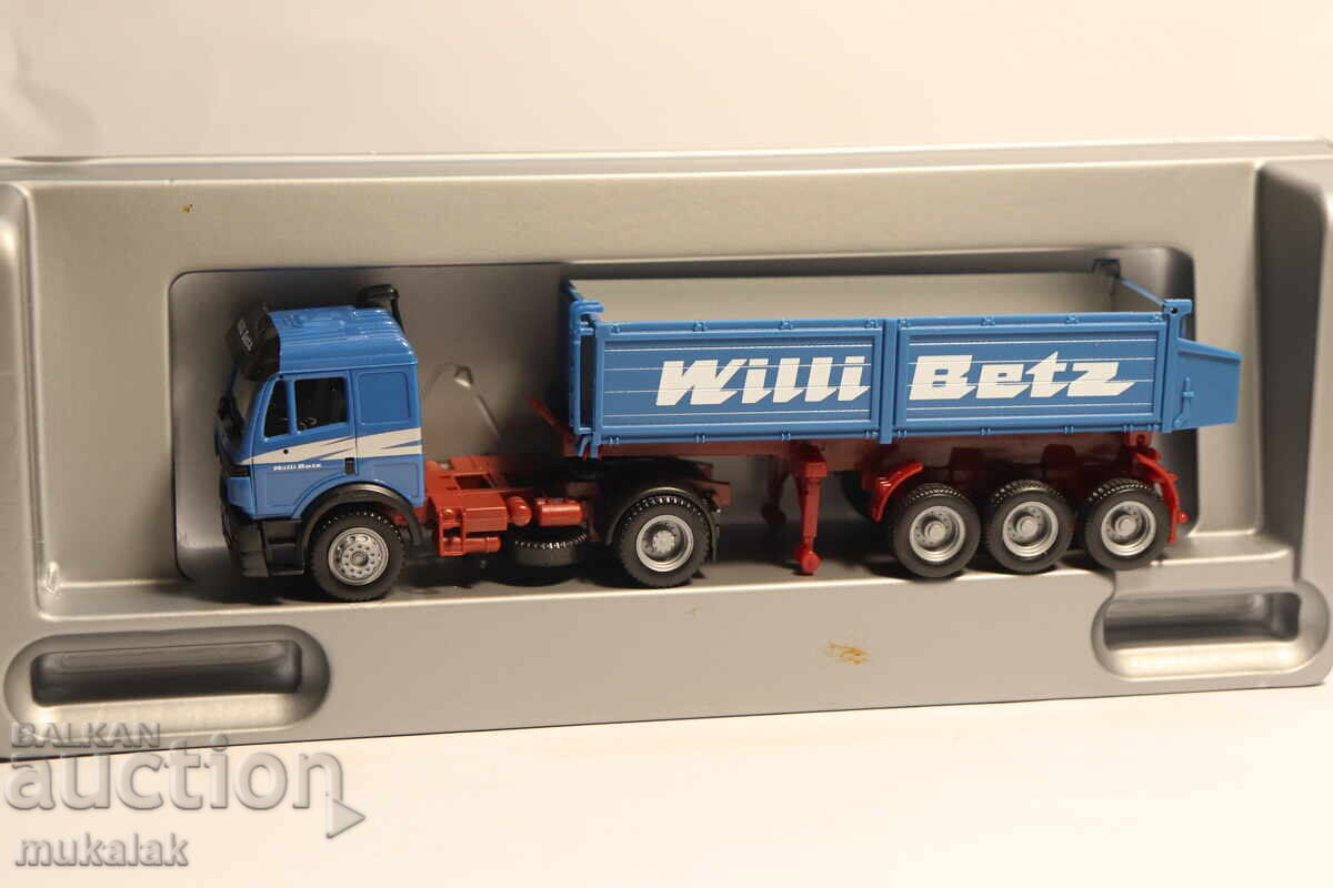 HERPA 1:87 H0 MERCEDES WILLI BETZ ГОНДОЛА САМОСВАЛ   КАМИОН с цена € 40.00 | 78.23 лв.