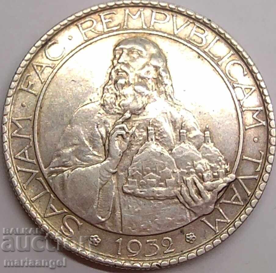 20 λίρες Σαν Μαρίνο 1932 15γρ 800 ασήμι - 6 20 λίρες Σαν Μαρίνο 1932 15γρ 800 ασήμι - 6