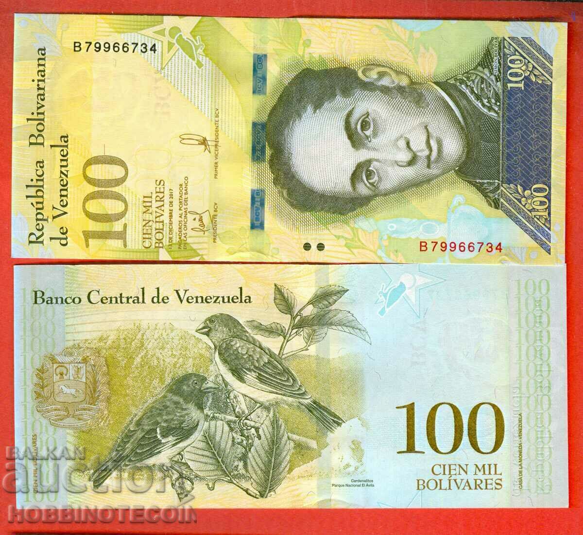 VENEZUELA VENEZUELA 100000 100 000 13 12 2017 - B BOLD UNC VENEZUELA VENEZUELA 100000 100 000 13 12 2017 - B BOLD UNC