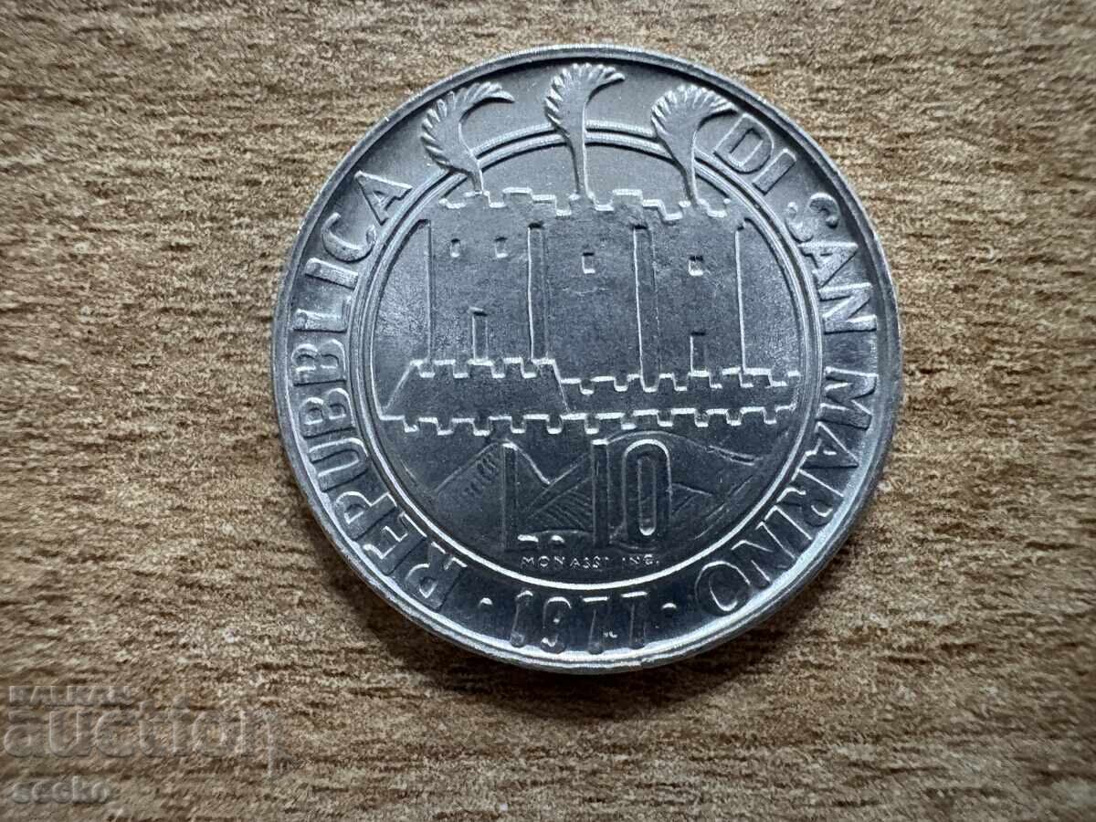 San Marino - 10 lire (1977)