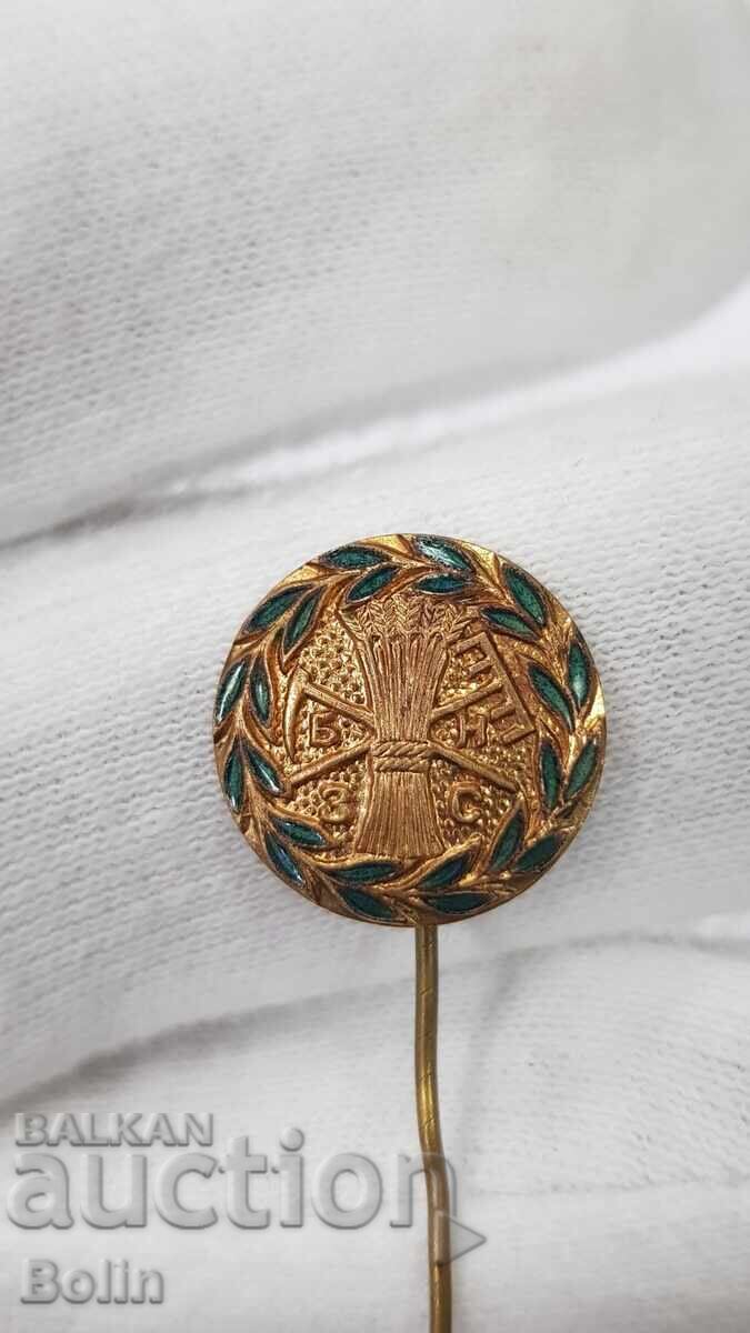 Σπάνιο κομματικό σήμα, κονκάρδα "BZNS" με σμάλτο με τιμή € 65.00 | 127.13 BGN