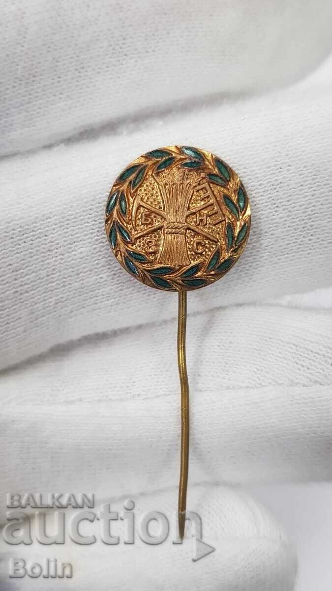 Σπάνιο κομματικό σήμα, κονκάρδα "BZNS" με σμάλτο