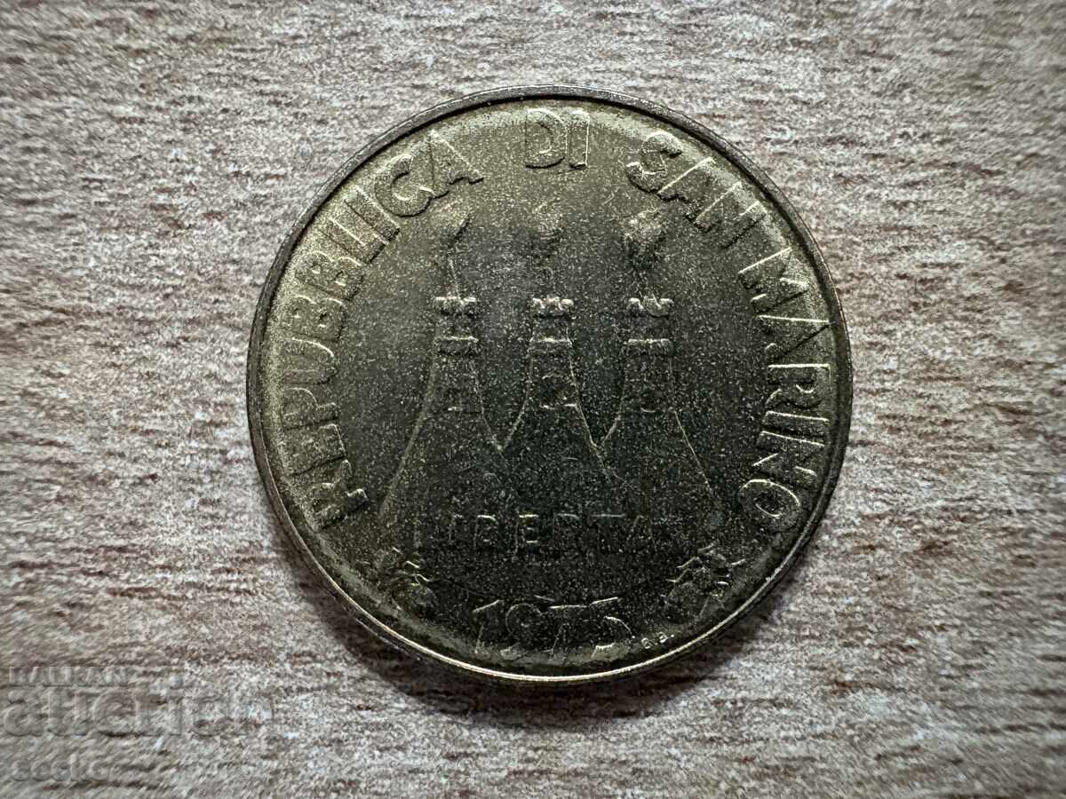San Marino - 20 lire (1975) cu preț € 1.00 | 1.96 BGN
