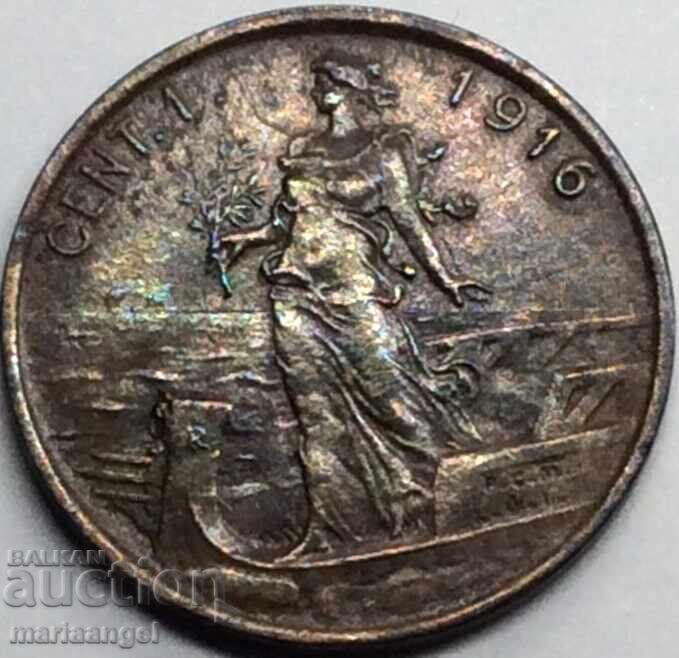 1 чентесимо 1916 Италия Виктор Емануел III 1869-1947 1 чентесимо 1916 Италия Виктор Емануел III 1869-1947