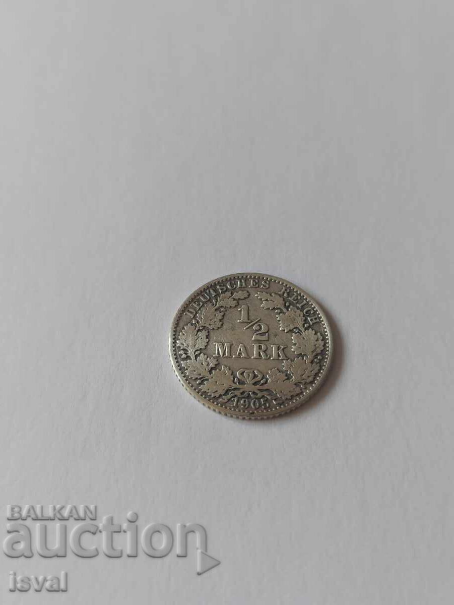 1/2 Mark - 1905 with price € 10.10 | 19.75 BGN 1/2 Mark - 1905 with price € 10.10 | 19.75 BGN
