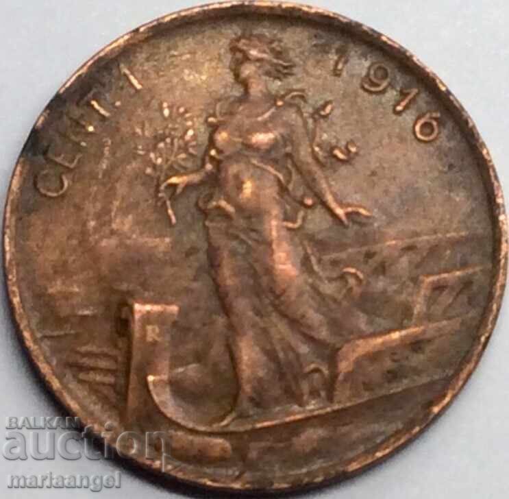 1 чентесимо 1916 Италия Виктор Емануел III 1869-1947 - 7