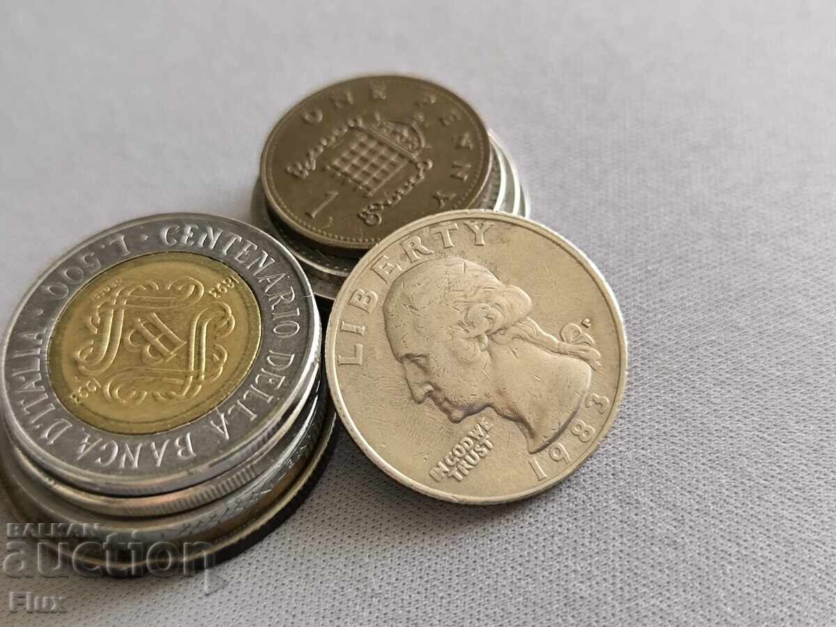 Coin - USA - 1/4 (Quarter) Dollar | 1983 with price € 1.00 | 1.96 BGN Coin - USA - 1/4 (Quarter) Dollar | 1983 with price € 1.00 | 1.96 BGN