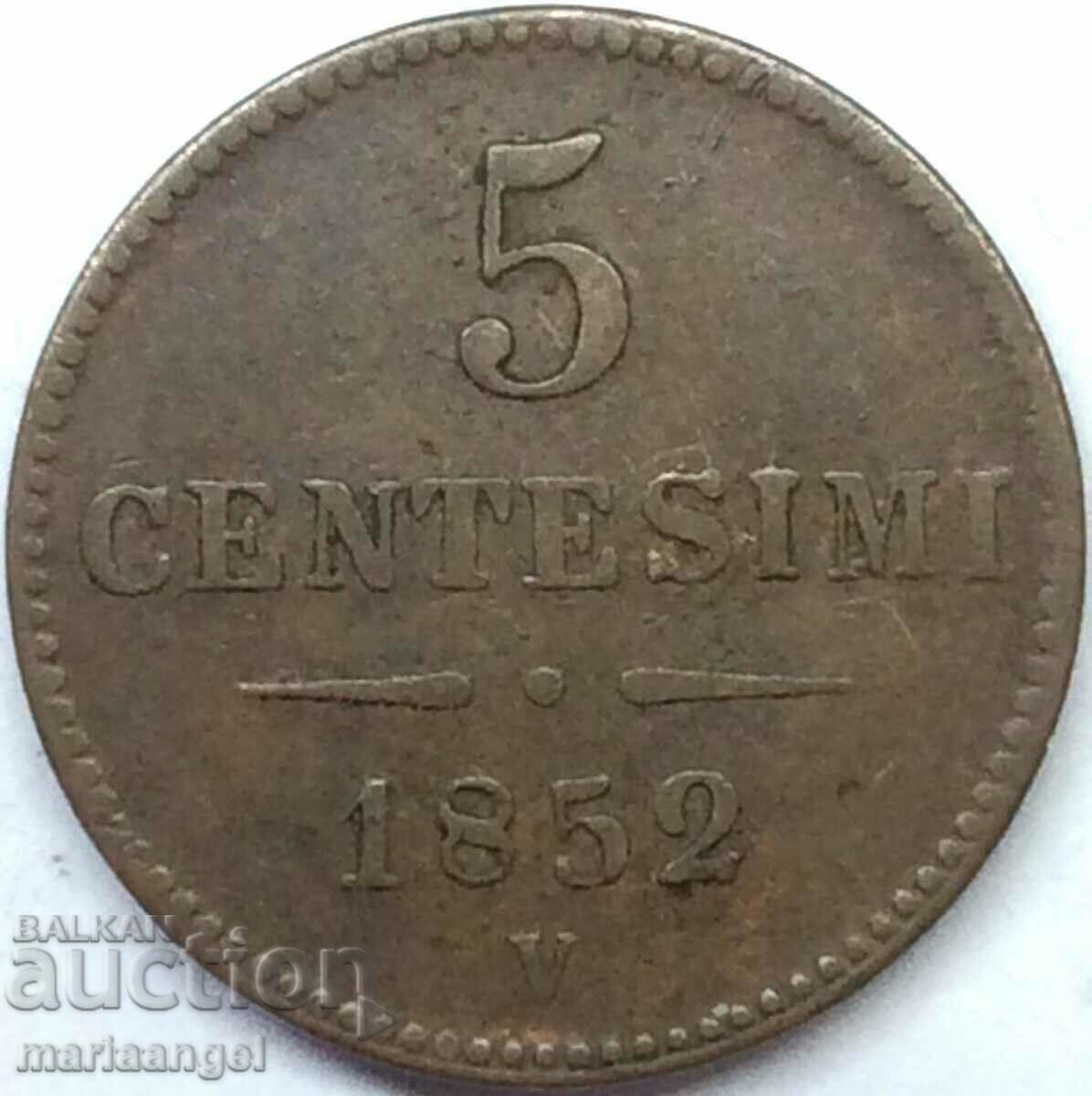 Ломбардия Венеция 5 чентесими 1852 V-Венеция Австрия за Итал - 6 Ломбардия Венеция 5 чентесими 1852 V-Венеция Австрия за Итал - 6