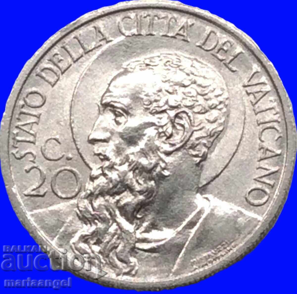 Auction  20 centesimi 1936 Vatican Pius XI - quite a rare year