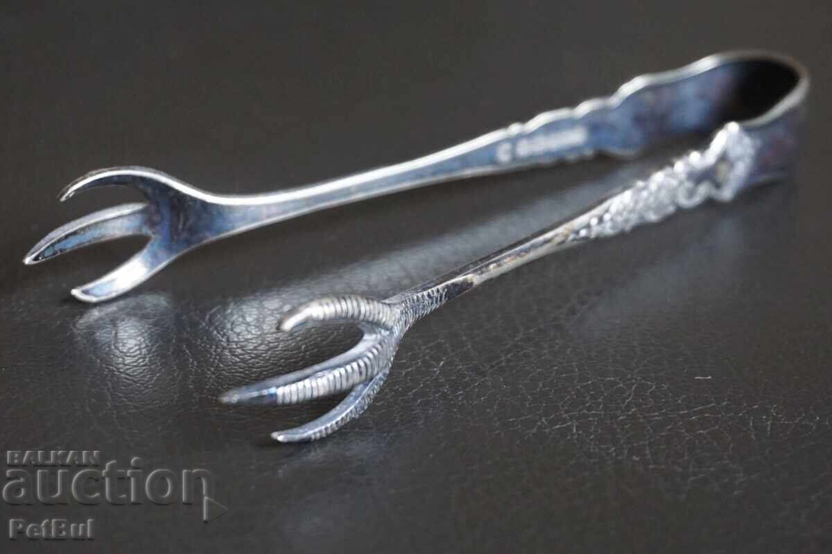 Old English Ice Tongs, for Sugar, Olives, Cocktail Bar