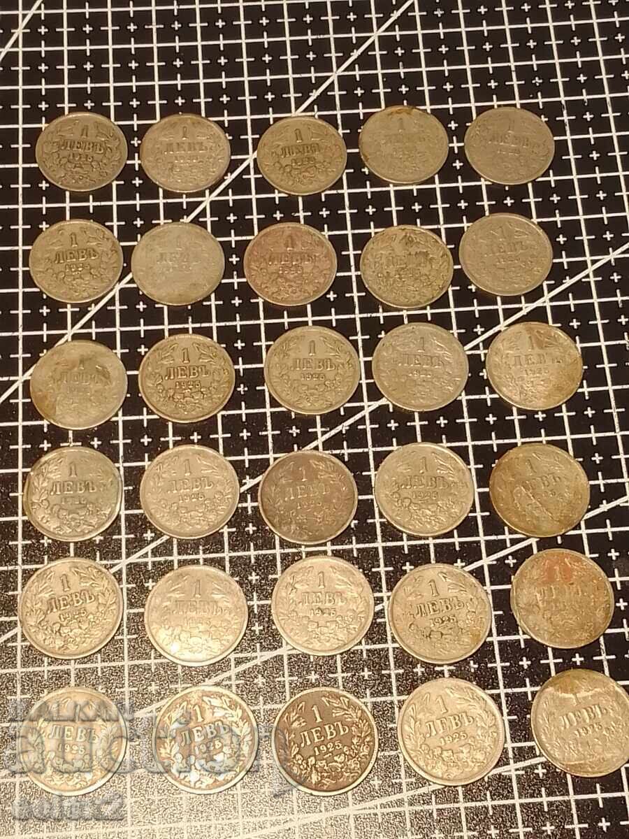 Лот 30 броя монети 1 лев 1925 година с цена € 5.50 | 10.76 лв. Лот 30 броя монети 1 лев 1925 година с цена € 5.50 | 10.76 лв.