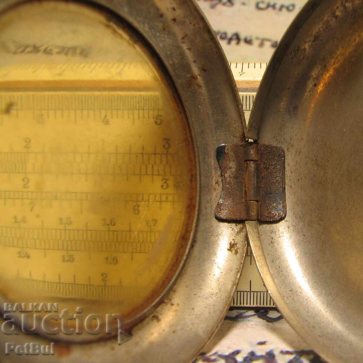 Cutie Veche pentru Ceas de Buzunar Catifea Roșie Marcată - 5