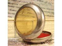 Стара Кутия за Джобен Часовник Червено Кадифе Маркирана