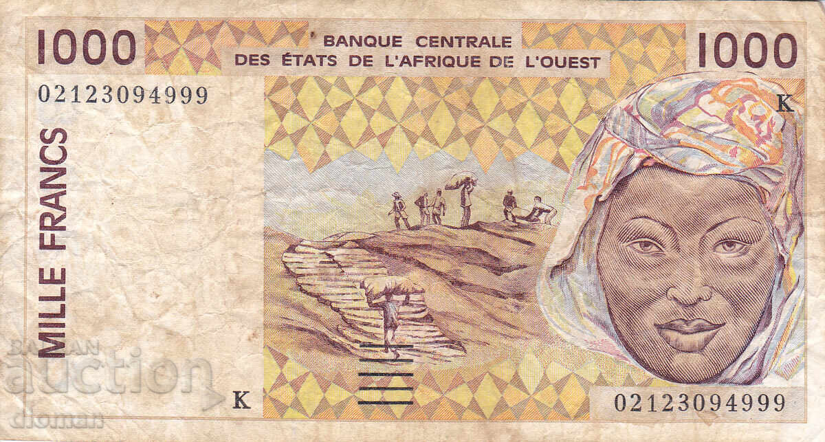 dioman - ЗАПАДНА АФРИКА /СЕНЕГАЛ/ - 1000 ФРАНКА - 2002г dioman - ЗАПАДНА АФРИКА /СЕНЕГАЛ/ - 1000 ФРАНКА - 2002г