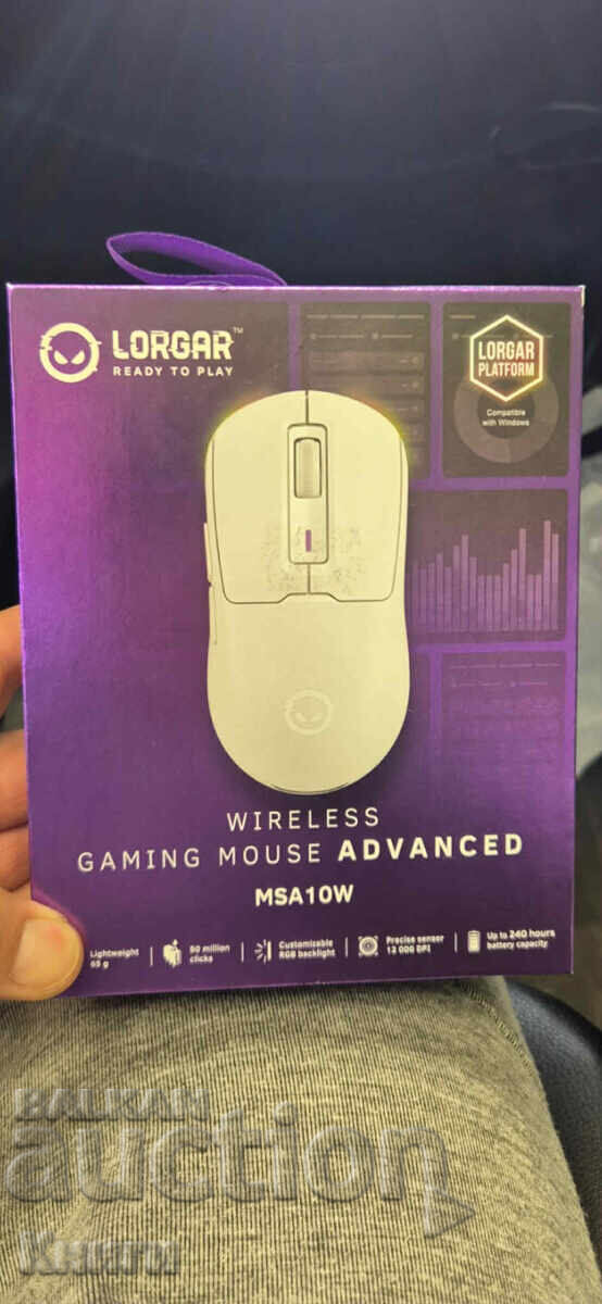 Gaming Mouse Lorgar - MSA10W, optical, wireless, black new