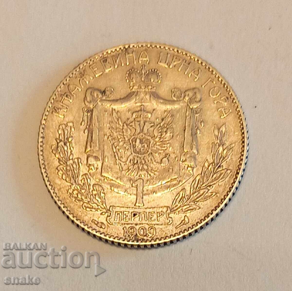 Montenegro 1 Perper 1909