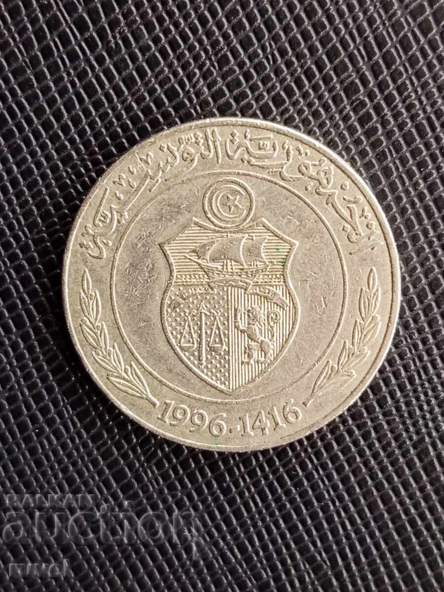 Tunisia 1 Dinar, 1996 with price € 0.70 | 1.37 BGN Tunisia 1 Dinar, 1996 with price € 0.70 | 1.37 BGN