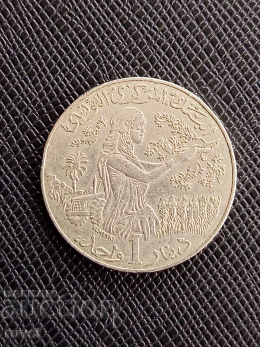 Tunisia 1 Dinar, 1996 Tunisia 1 Dinar, 1996