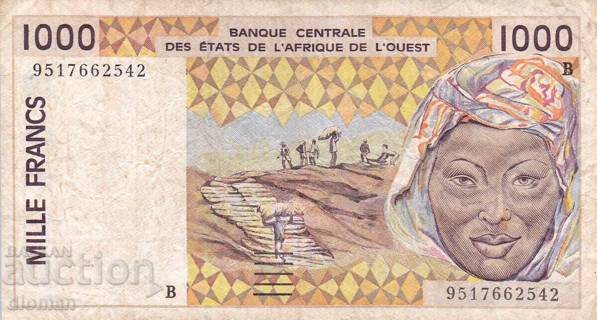 Dioman - WEST AFRICA /BENIN/ - 1000 FRANCS - 1995