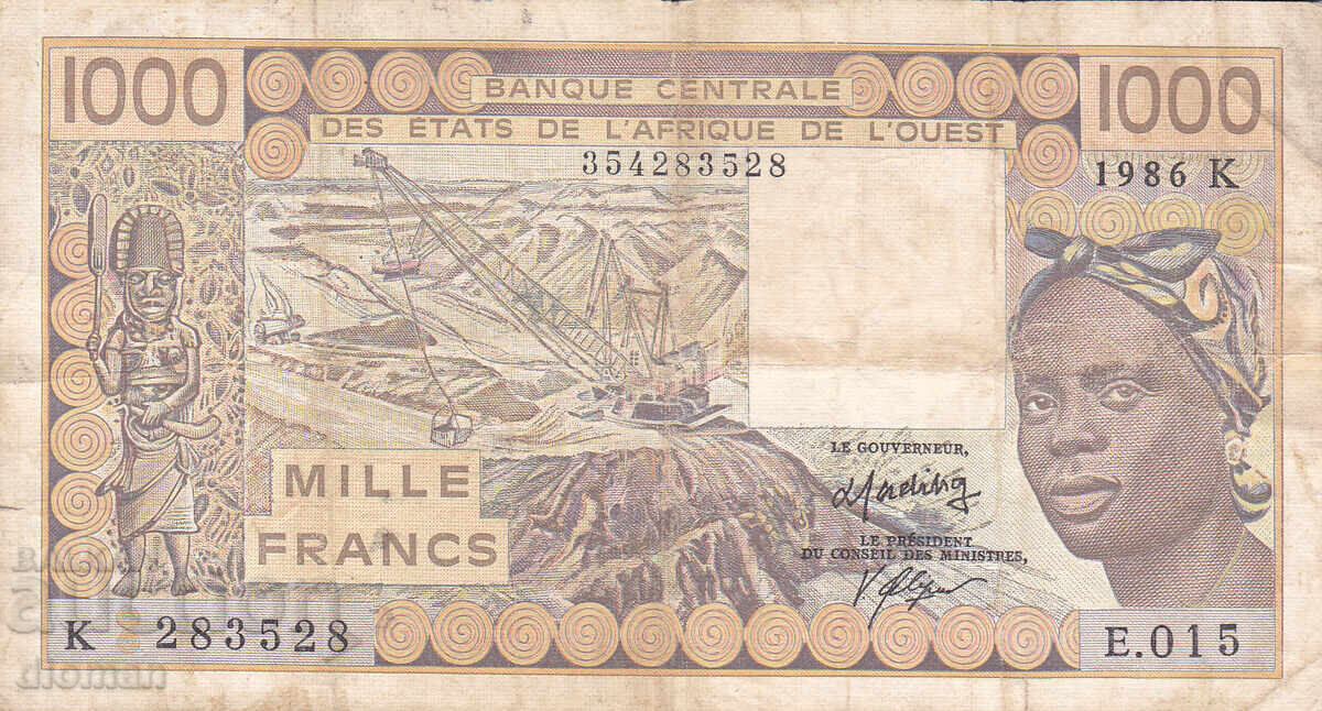 Dioman - WEST AFRICA /SENEGAL/ - 1000 FRANCS - 1986 Dioman - WEST AFRICA /SENEGAL/ - 1000 FRANCS - 1986