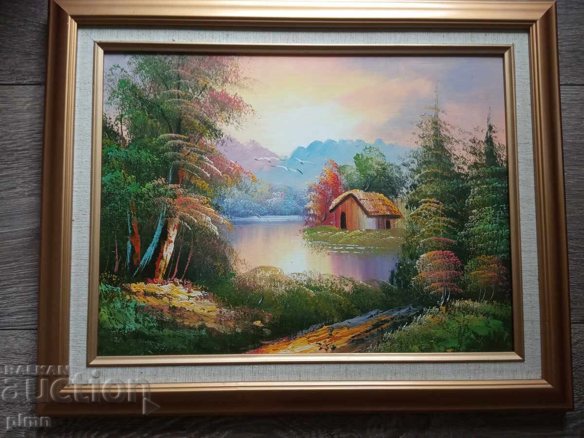 Pictură în ulei pe pânză