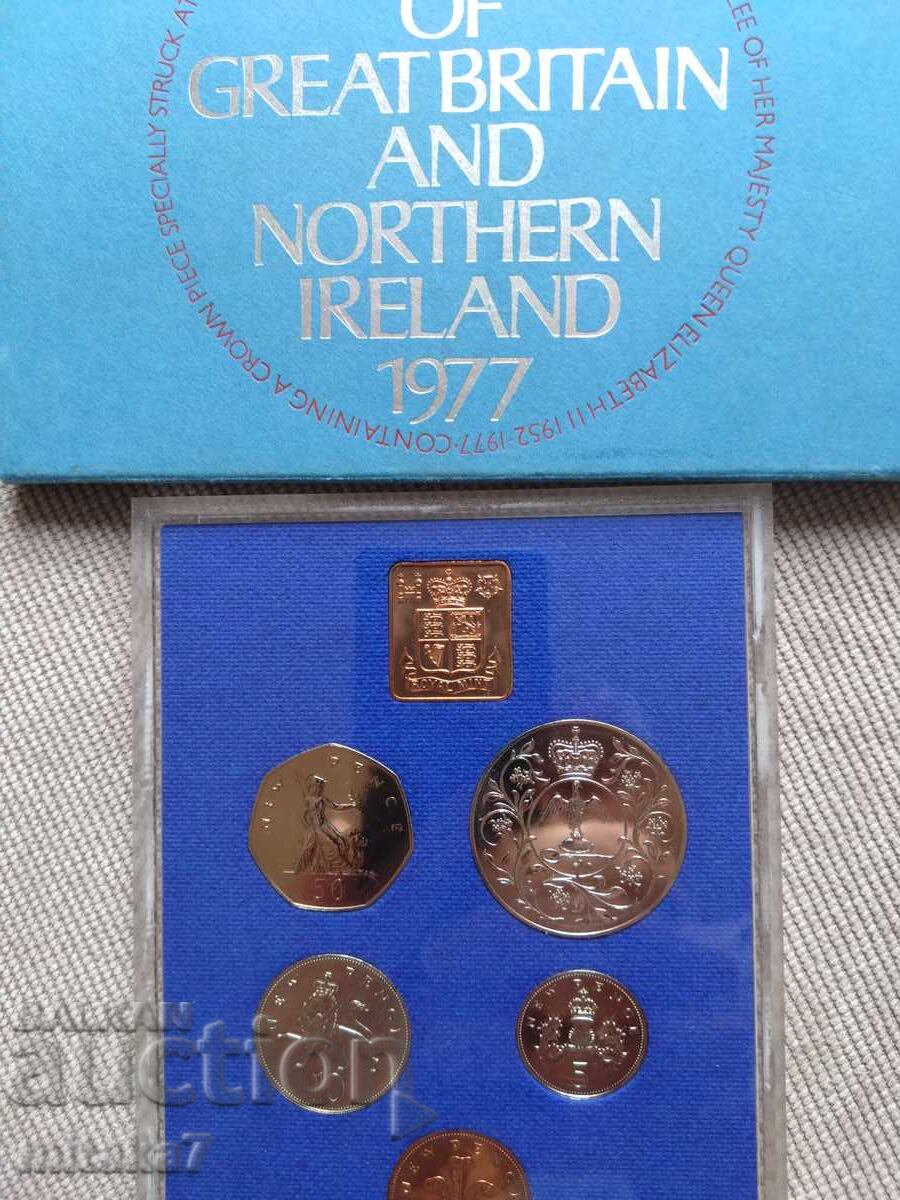 Аукцион Сет монети 1977 година, Великобритания Аукцион Сет монети 1977 година, Великобритания