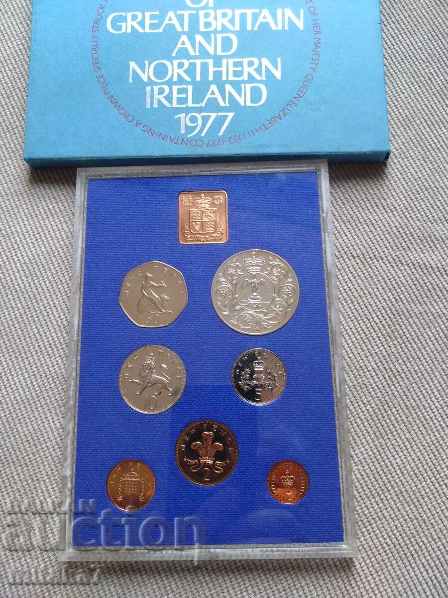 Сет монети 1977 година, Великобритания Сет монети 1977 година, Великобритания