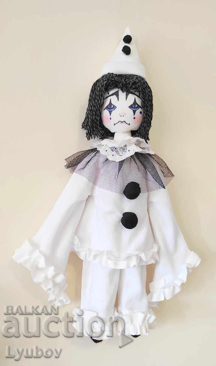 Păpușă Pierrot. Lucrată manual - 5